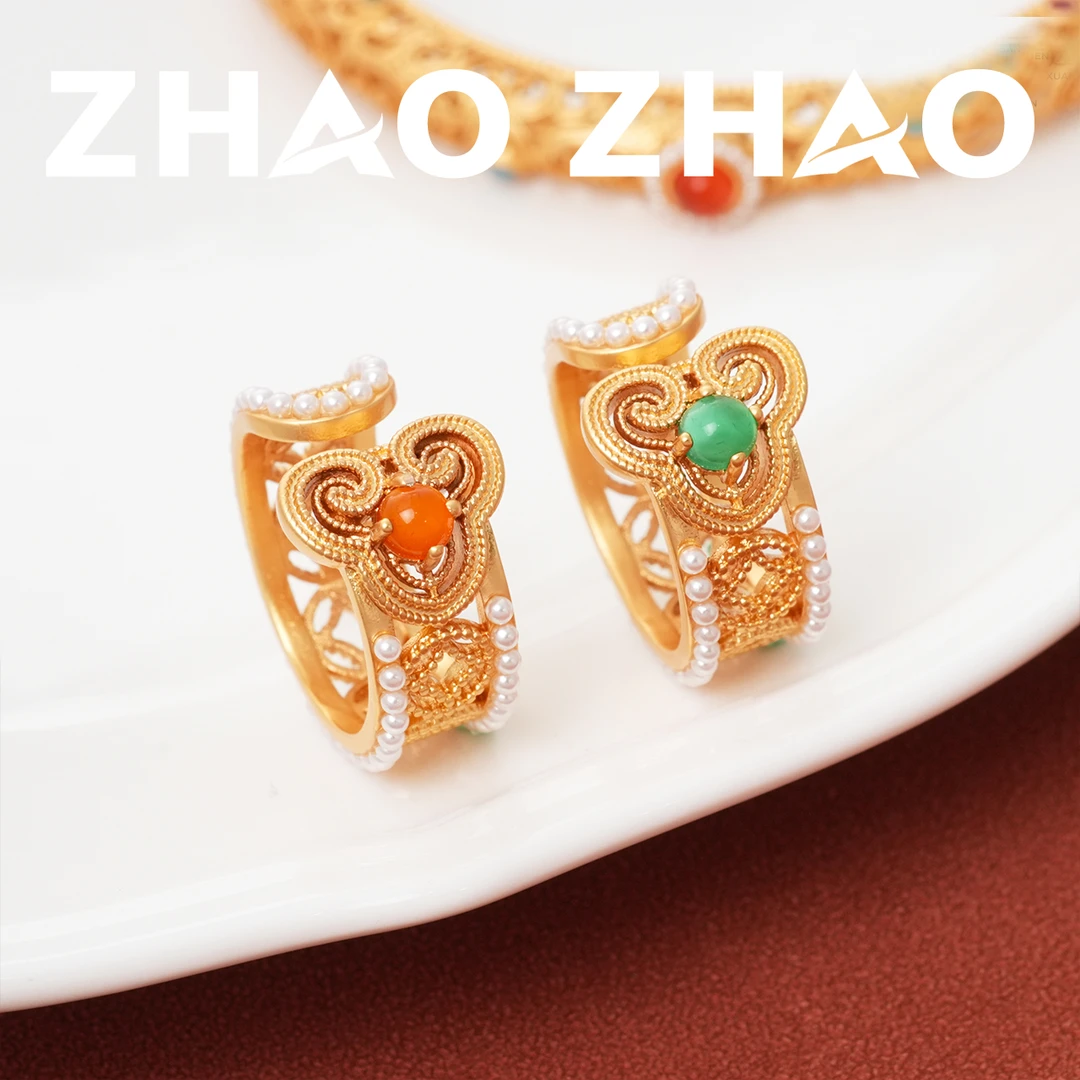 铜合金戒指 「如意」新中式风格