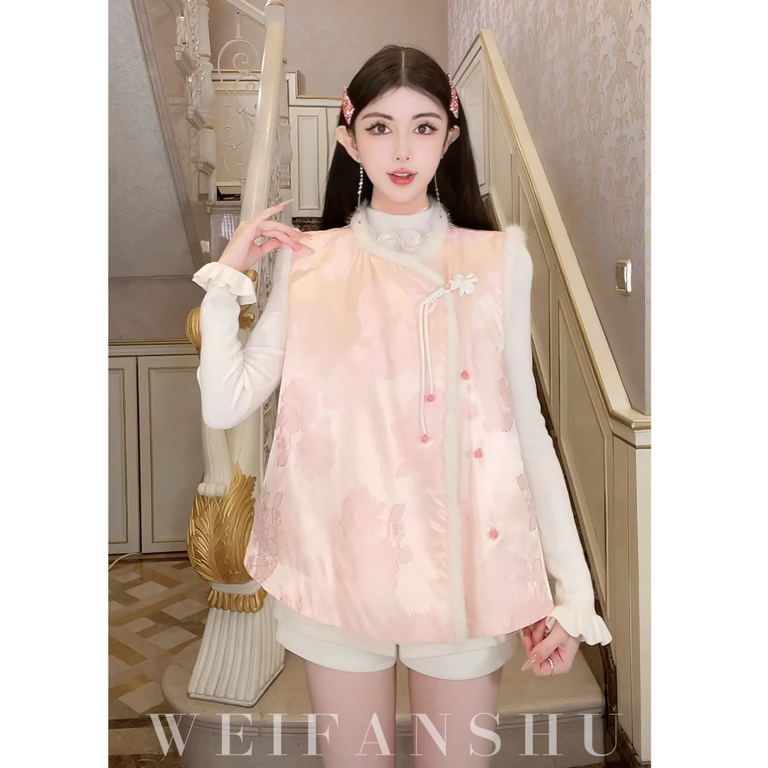 WEIFANSHU/魏凡舒【迎春漫】早春新款新中式国风高端时尚马甲外套