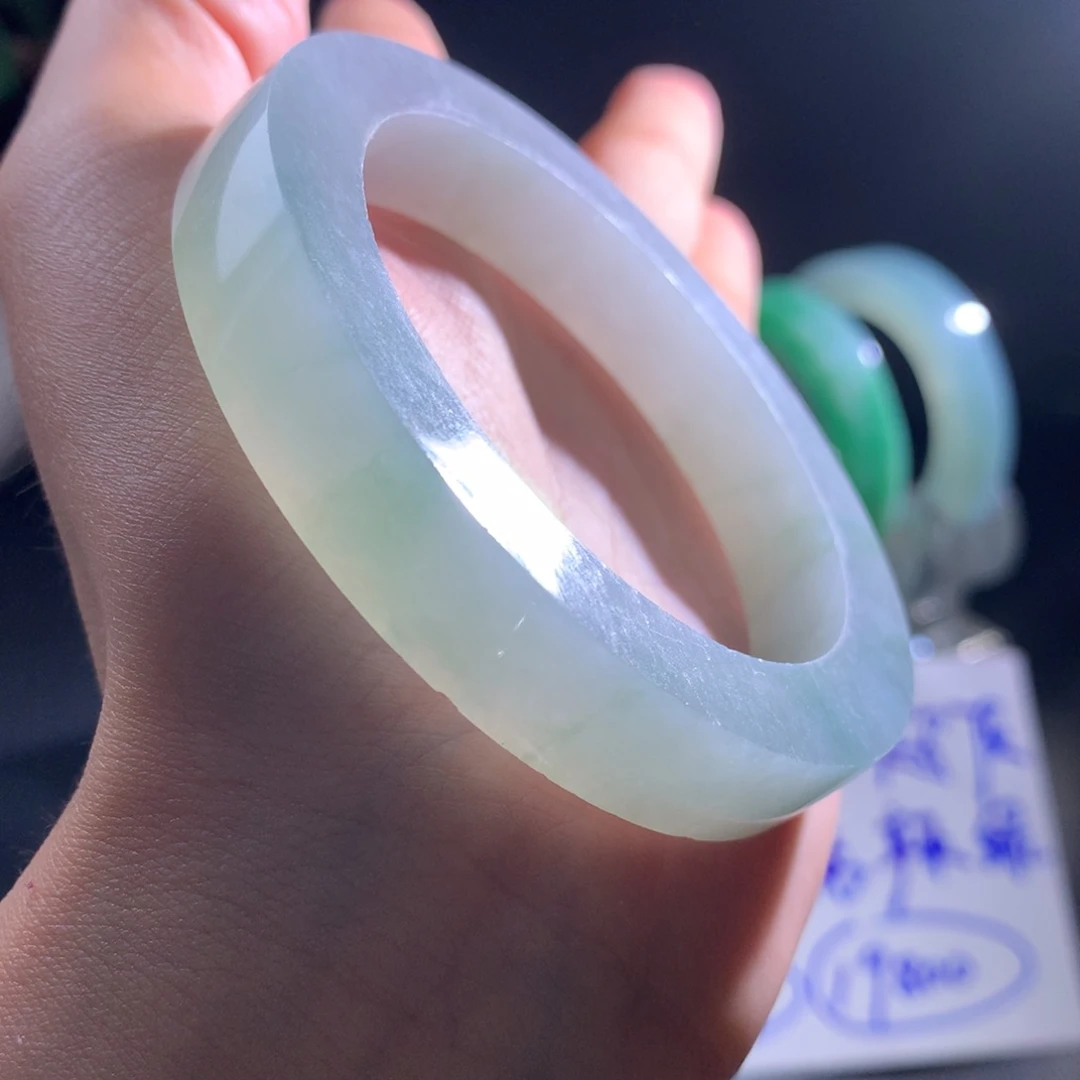 定制翡翠未镶嵌手镯芙蓉底54-57