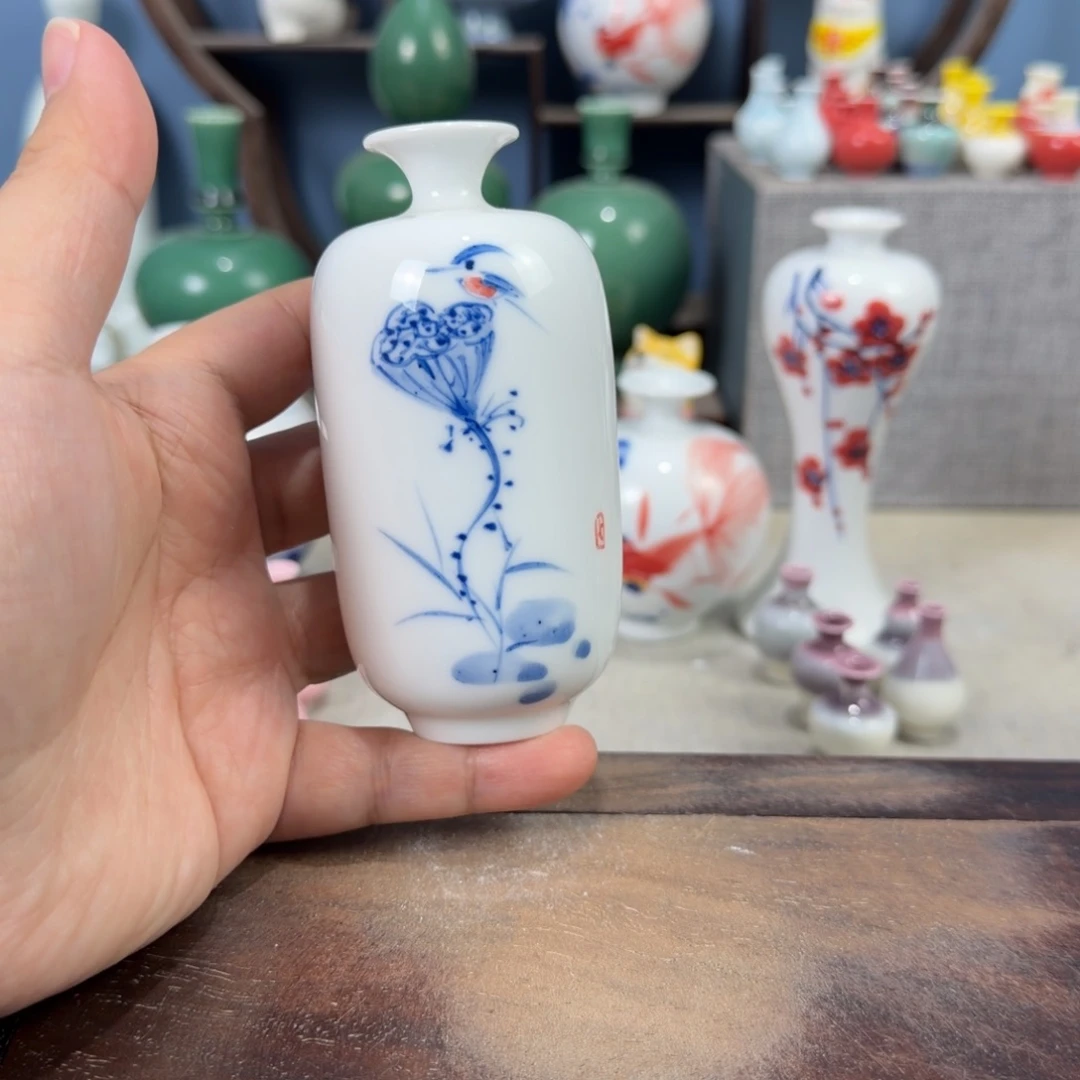 陶瓷手工小花器摆件