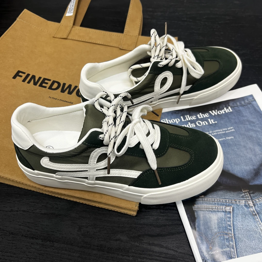 男生鞋子男款爆款2025新款帆布鞋休闲百搭板鞋潮流潮鞋男夏季透气