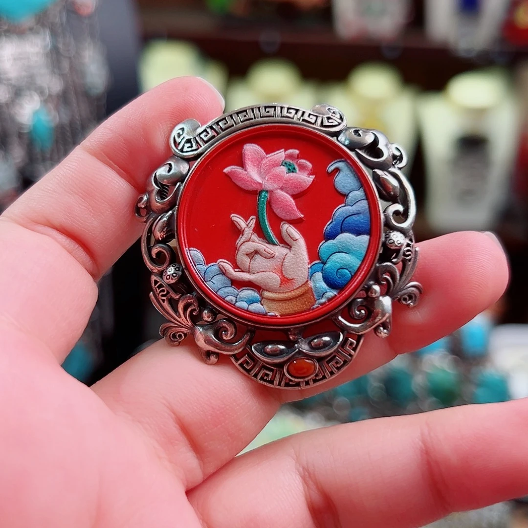 925银珐琅锦钰原创设计款戒指