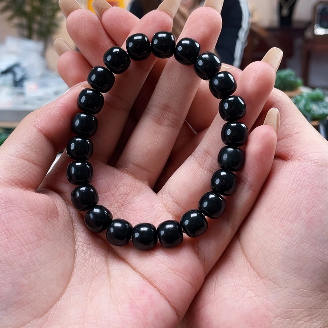 和田玉未镶嵌手链和田玉塔青老9/10