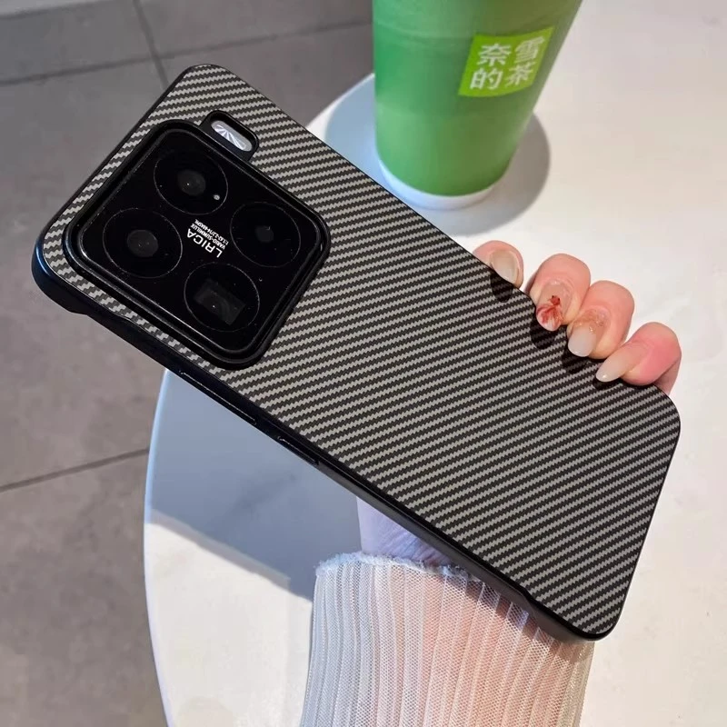 适用小米15pro手机壳15ultra新款防摔15碳纤维纹半包红米Turbo4男
