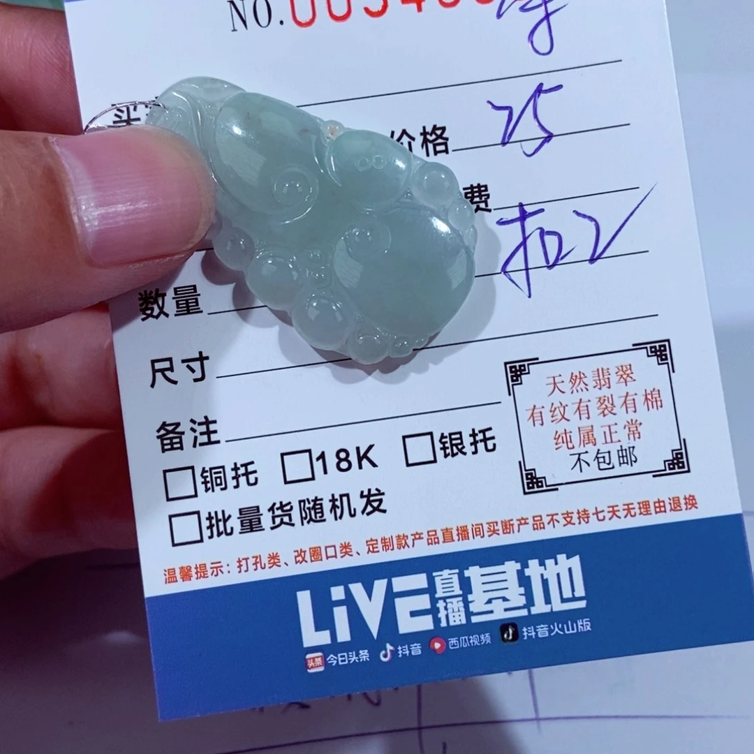 翡翠未镶嵌颈饰守****?