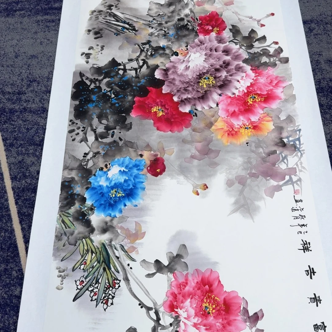 国画国画作品山水花鸟