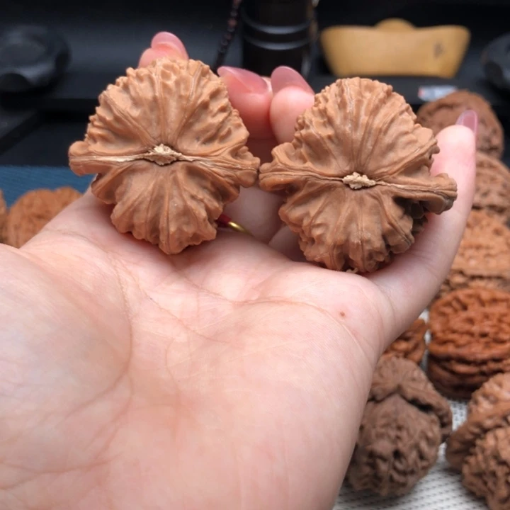 文玩核桃把件40尺寸三角白