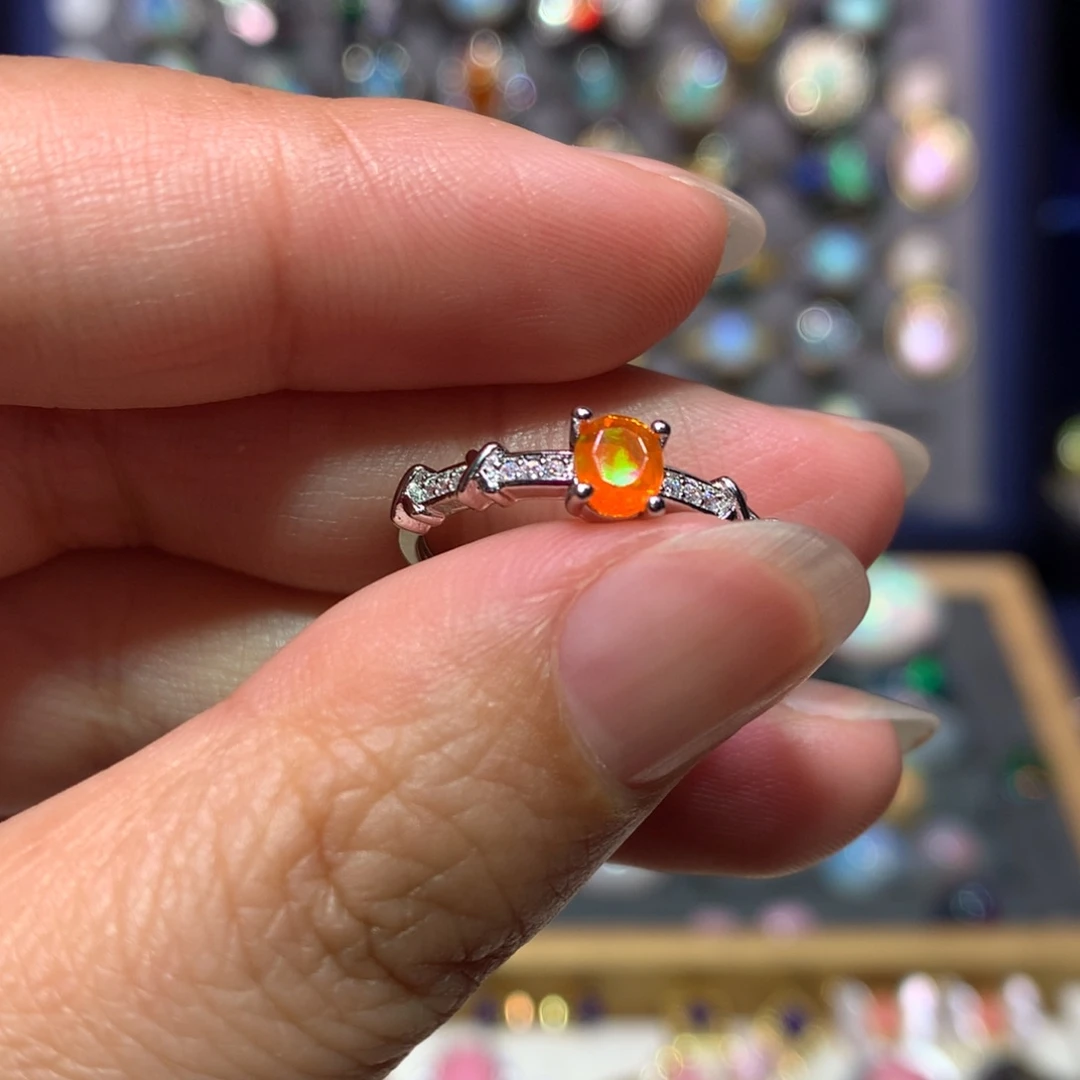 欧泊合金戒指特价不退换