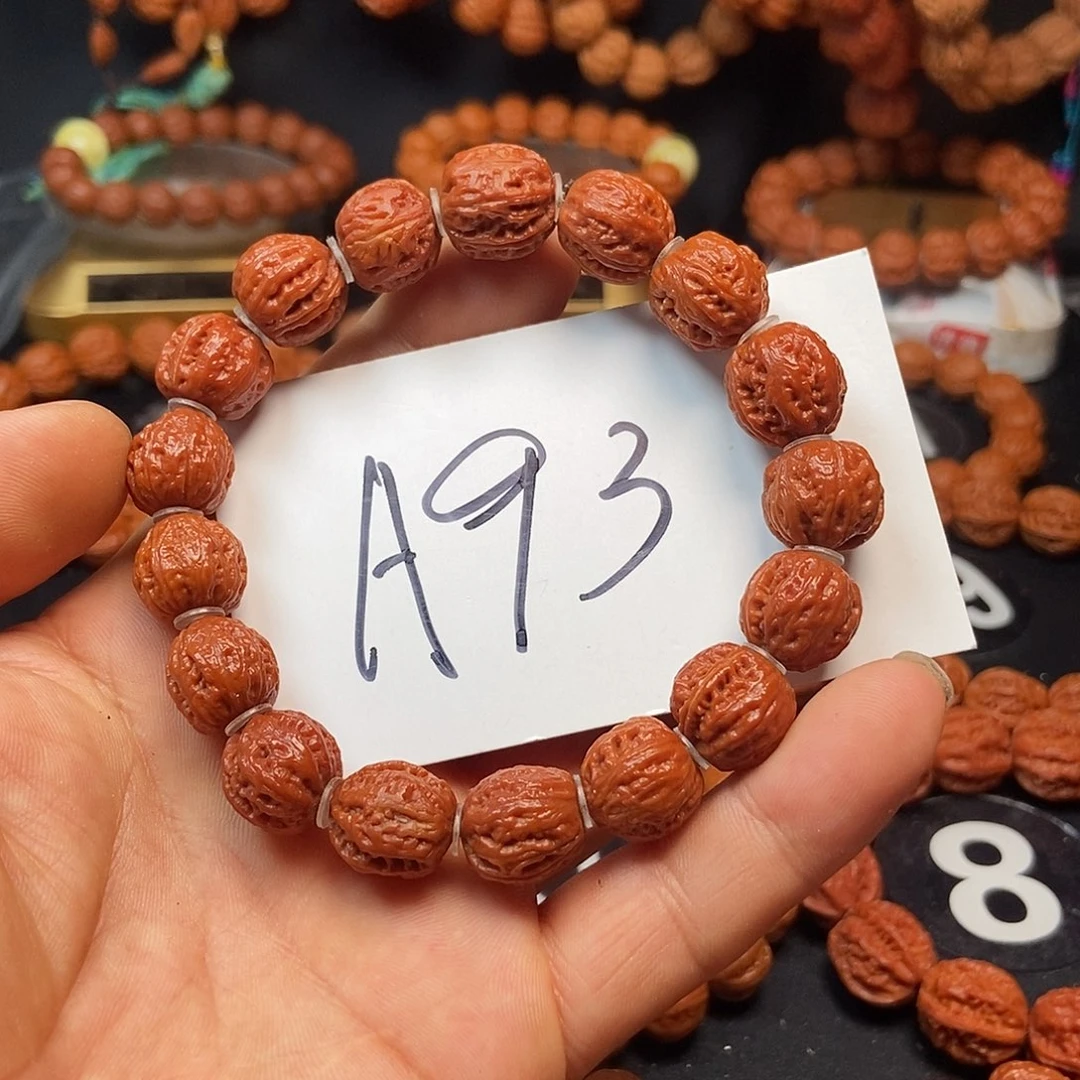 奔***跑文玩核桃吊坠八棱残14