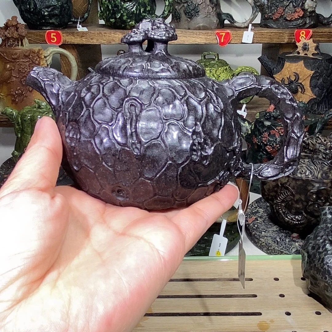 无***子石材冰碛岩供春壶200CC