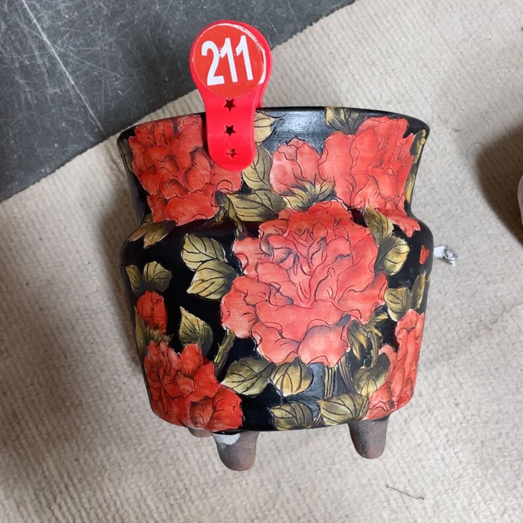 紫砂花盆今****?陶瓷多肉花盆瑕疵