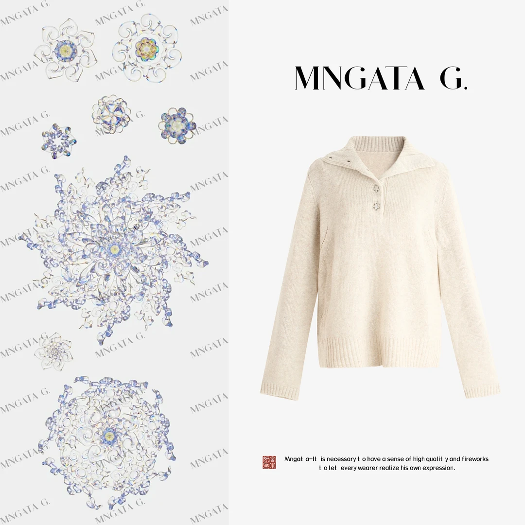 MNGATA G.宫小妍【五星高领】绵羊毛早秋新中式国风百搭外套5062561