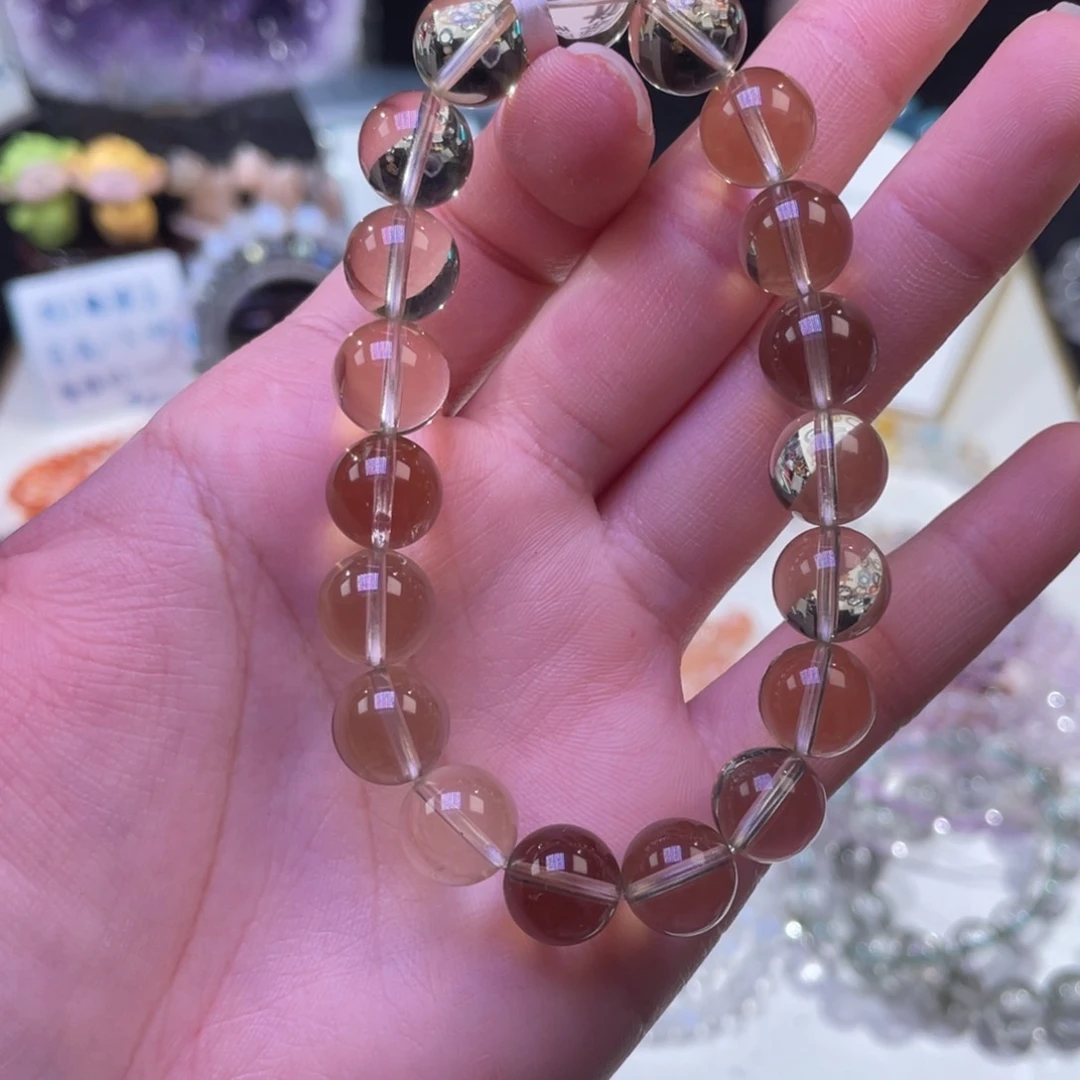 未镶嵌手链水晶巴西净体柠檬黄水晶10+
