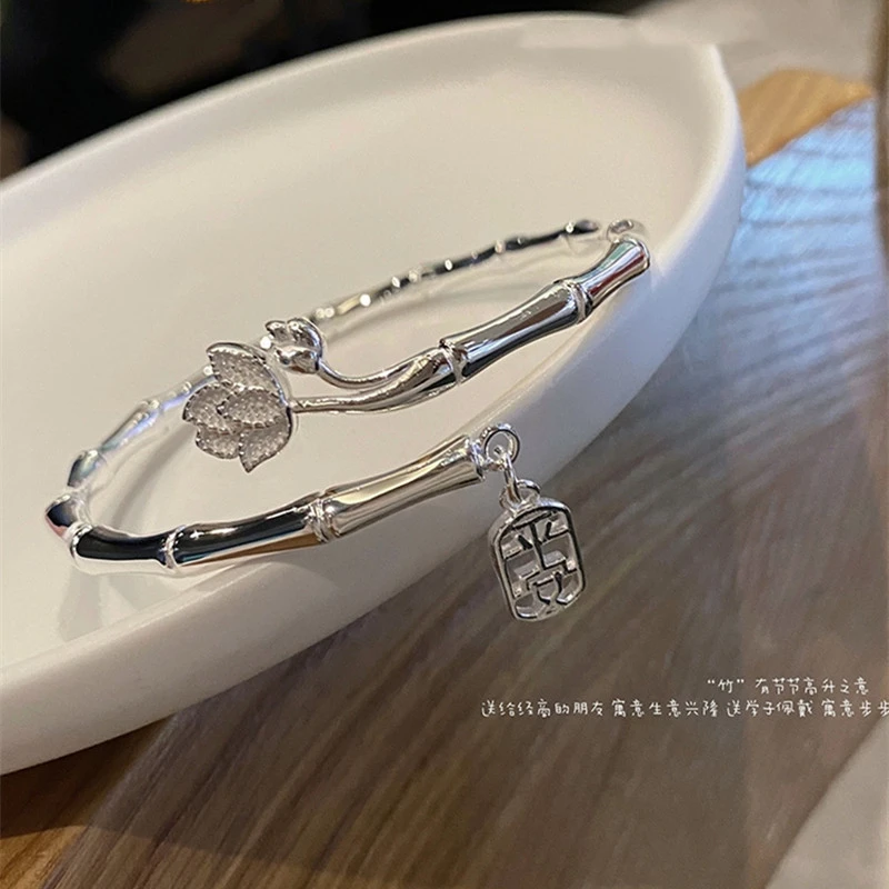 021竹节手镯竹报平安女生手环小众饰品