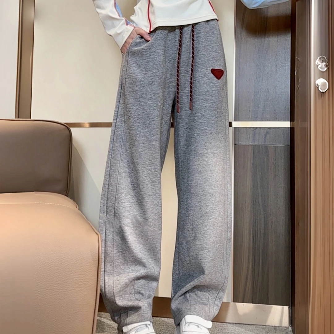 珊珊SOYFSD-2024年新款休闲裤长百搭显瘦显腿长直筒秋冬潮流