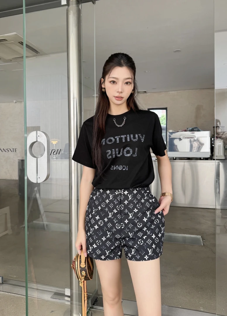 95新 LouisVuitton/路易威登 cc268 锦纶 爆款老花满印短裤 40码