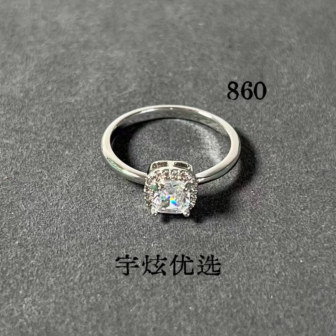 黄铜合成锆石戒指 时尚百搭戒指首饰轻奢860