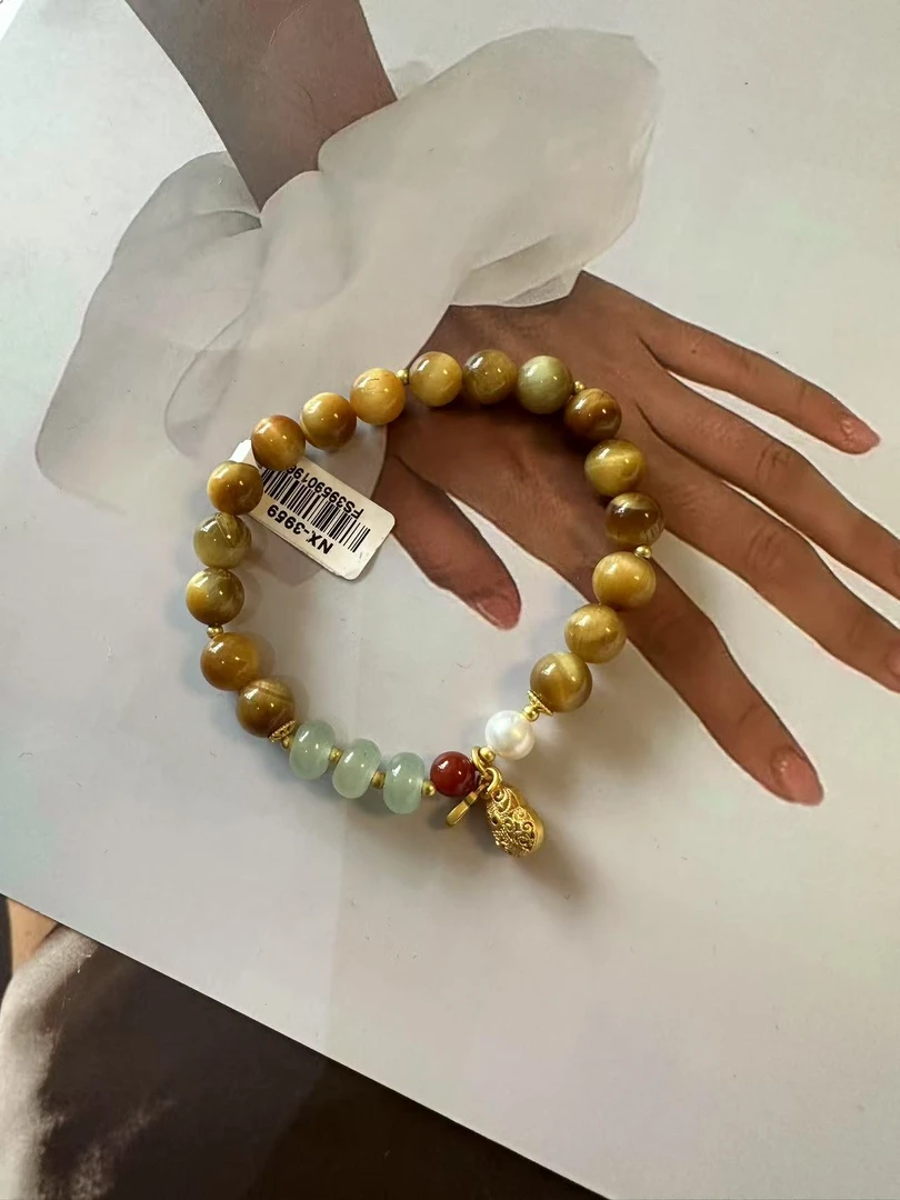 非金属仿珍珠手链 【小胖家】新中式小葫芦吊坠手链