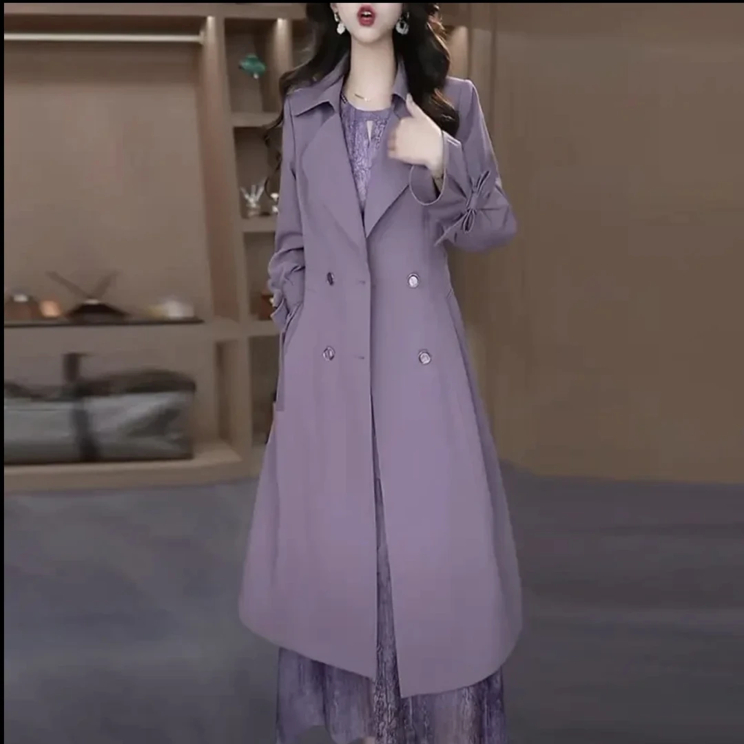 杭州意法风衣外套2025新款时尚洋气质贵夫人中长款风衣