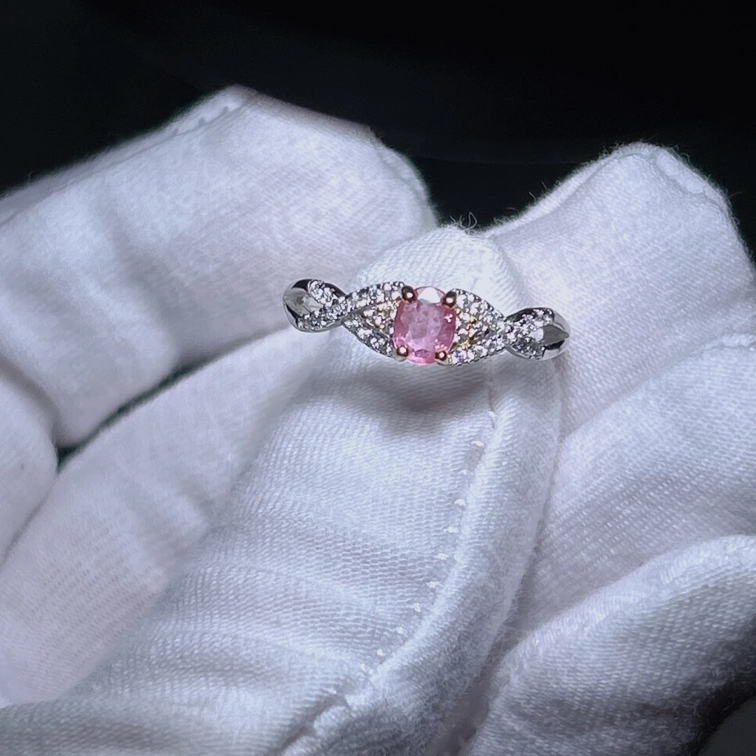 S925银粉蓝宝石戒指开口-LBS087