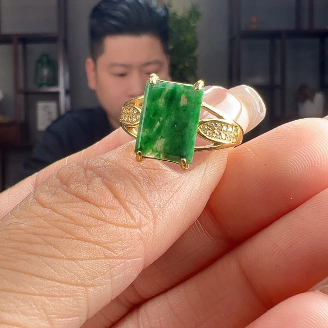 翡翠戒指银S925镶嵌戒指49