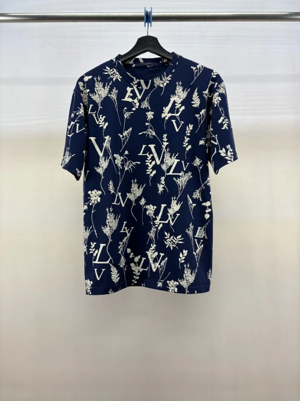 99新 LouisVuitton/路易威登 深蓝麦穗满印短袖/S码/M4453