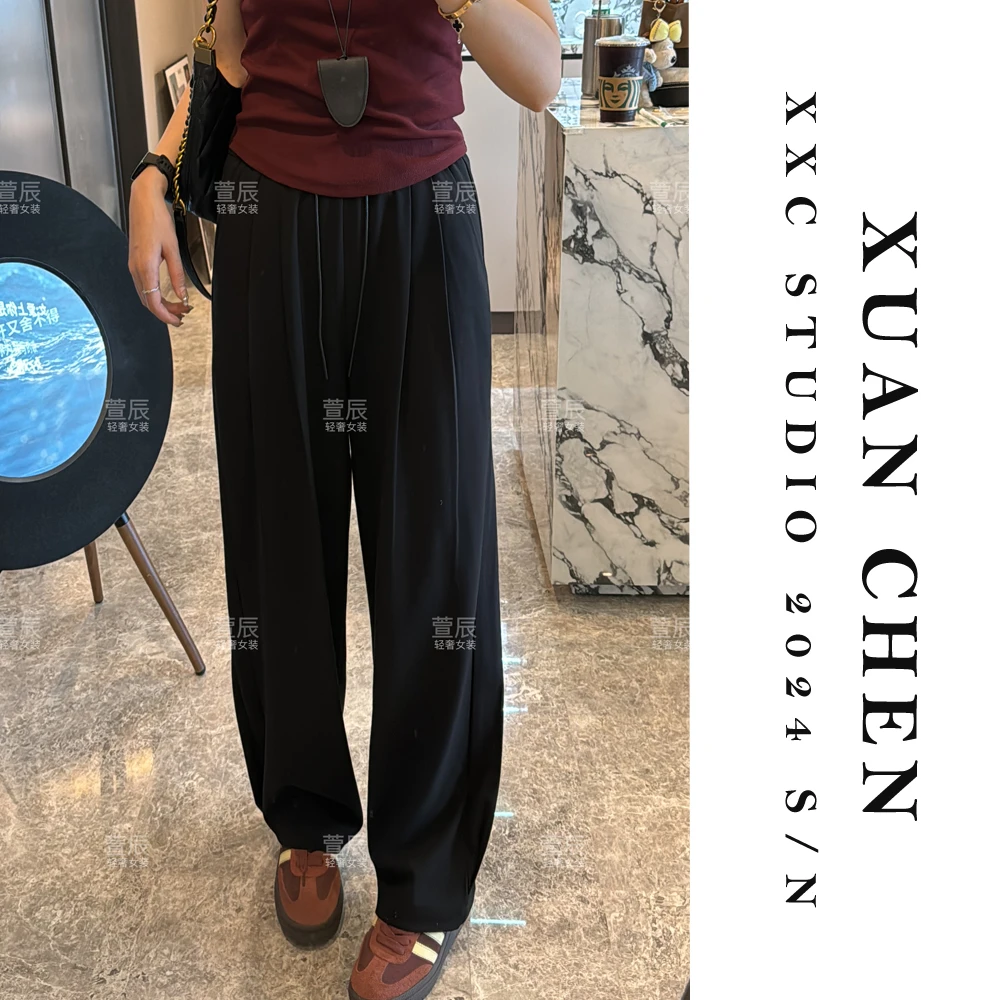 【松弛调性】韩版设计感宽松垂感裤秋季百搭轻奢显瘦休闲裤#3365