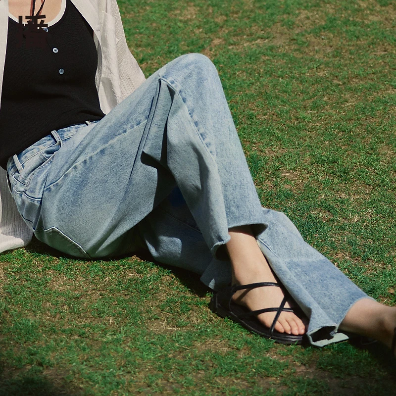 【陈大可专属】播复古斜插口袋牛仔裤BDR2KD0831