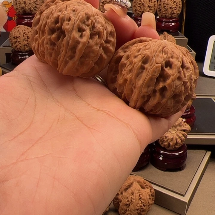 文玩核桃把件43 磨盘u-014