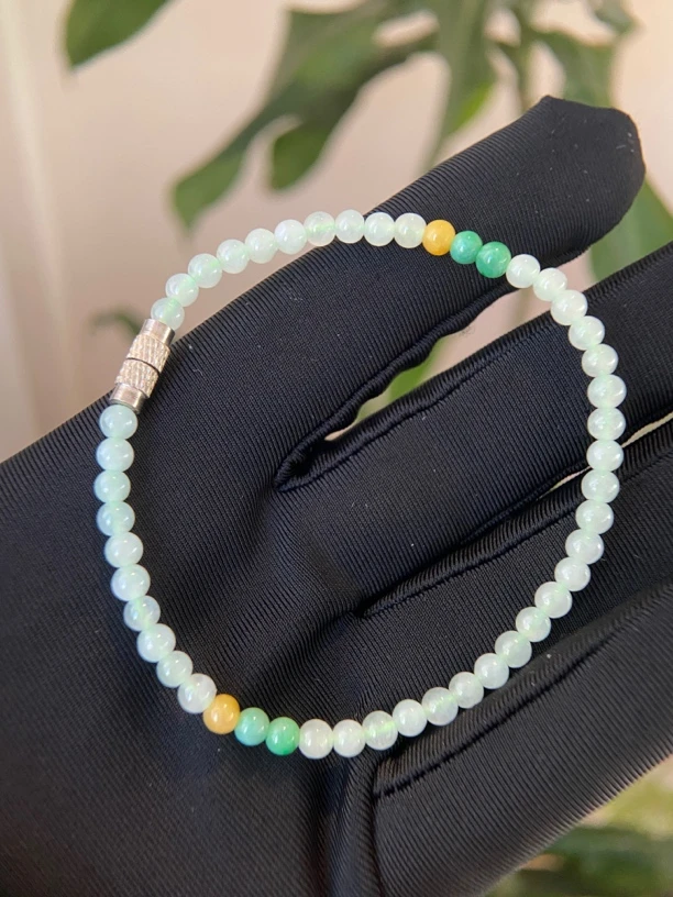 缅甸翡翠手串时尚清新