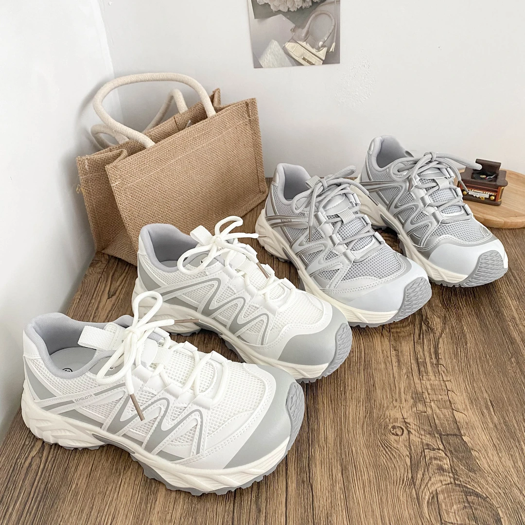 希玥百搭休闲韩系爆款学生舒适新款厚底增高透气运动休闲女老爹鞋