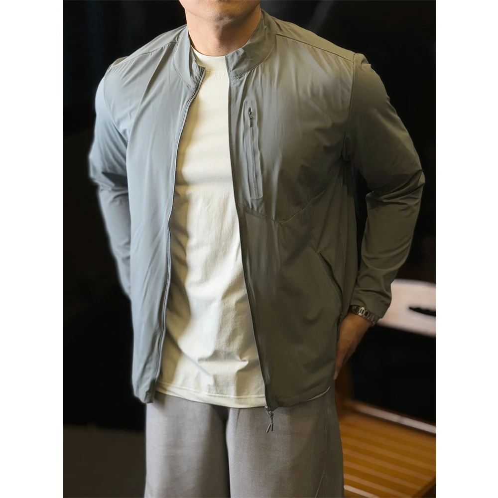 简素Design UPF50+冰丝凉感立领薄款防晒衣男弹力夹克外套春夏季