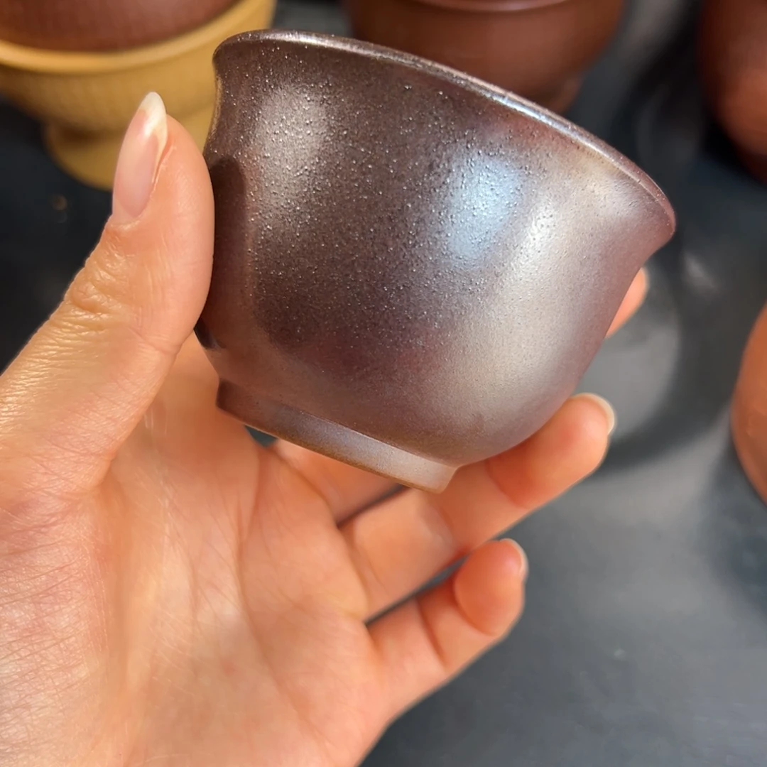 茶杯紫砂柴烧主人杯