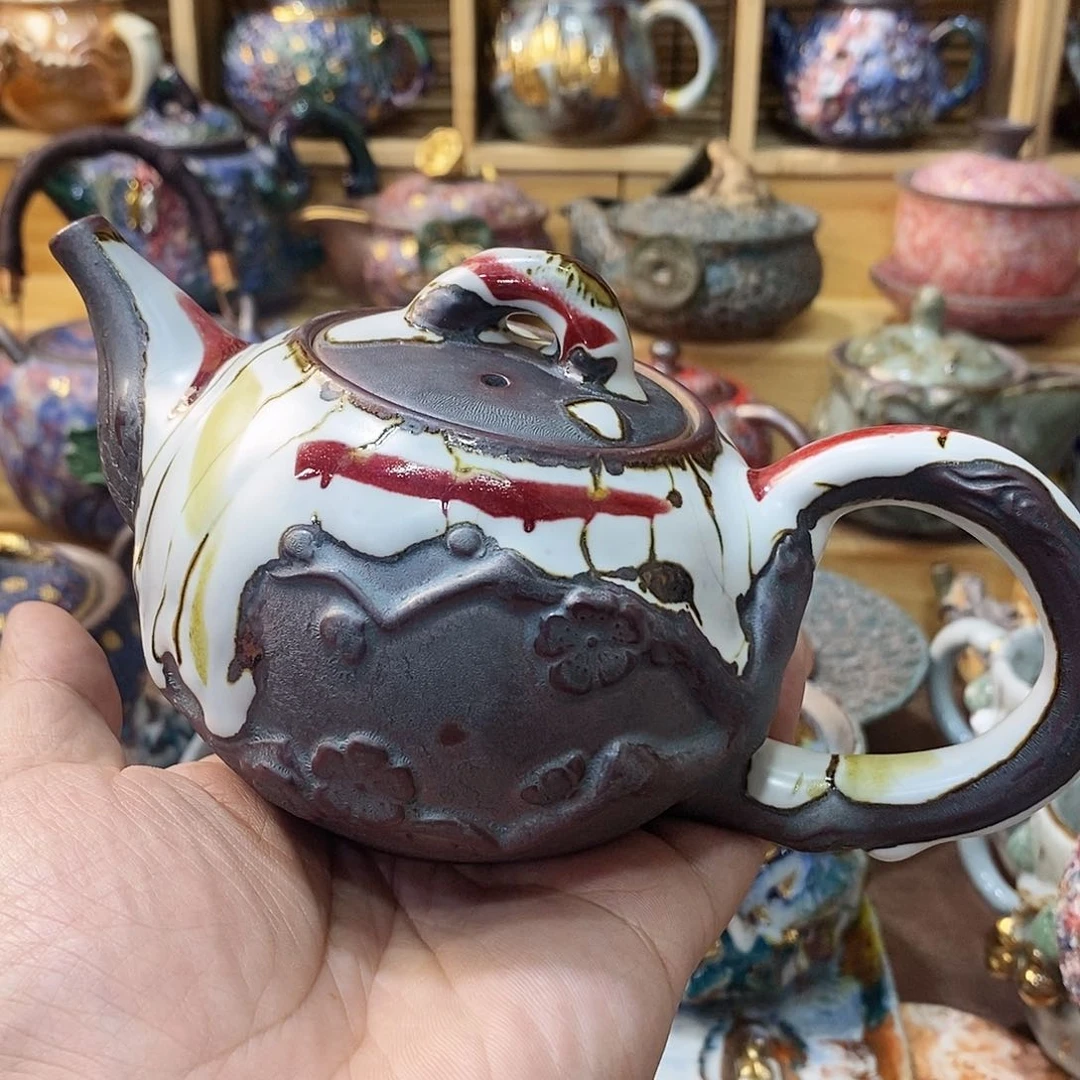 粗陶志野柴烧茶器