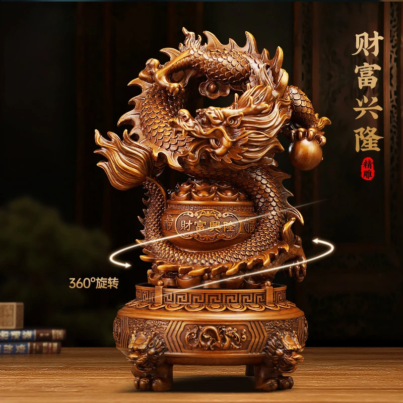 【师傅推荐】财富龙摆件聚财鼎三足鼎镇家招财纳福客厅商铺开业典藏