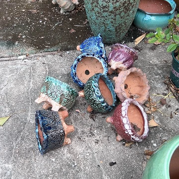 紫砂花盆次品颜色随机发款式发