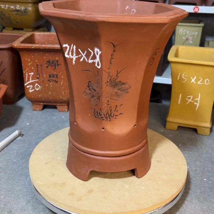 紫砂花盆紫砂花盆