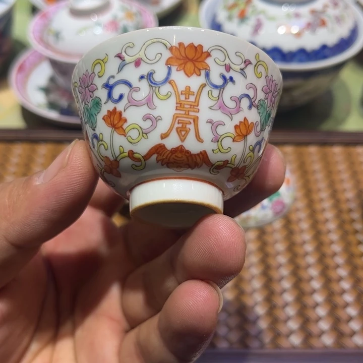 纯手绘精品盖碗杯