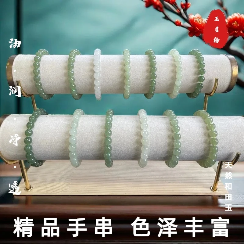 卡12天然和田玉单圈男女通戴百搭时尚简约款手串（多样性拍一发一）