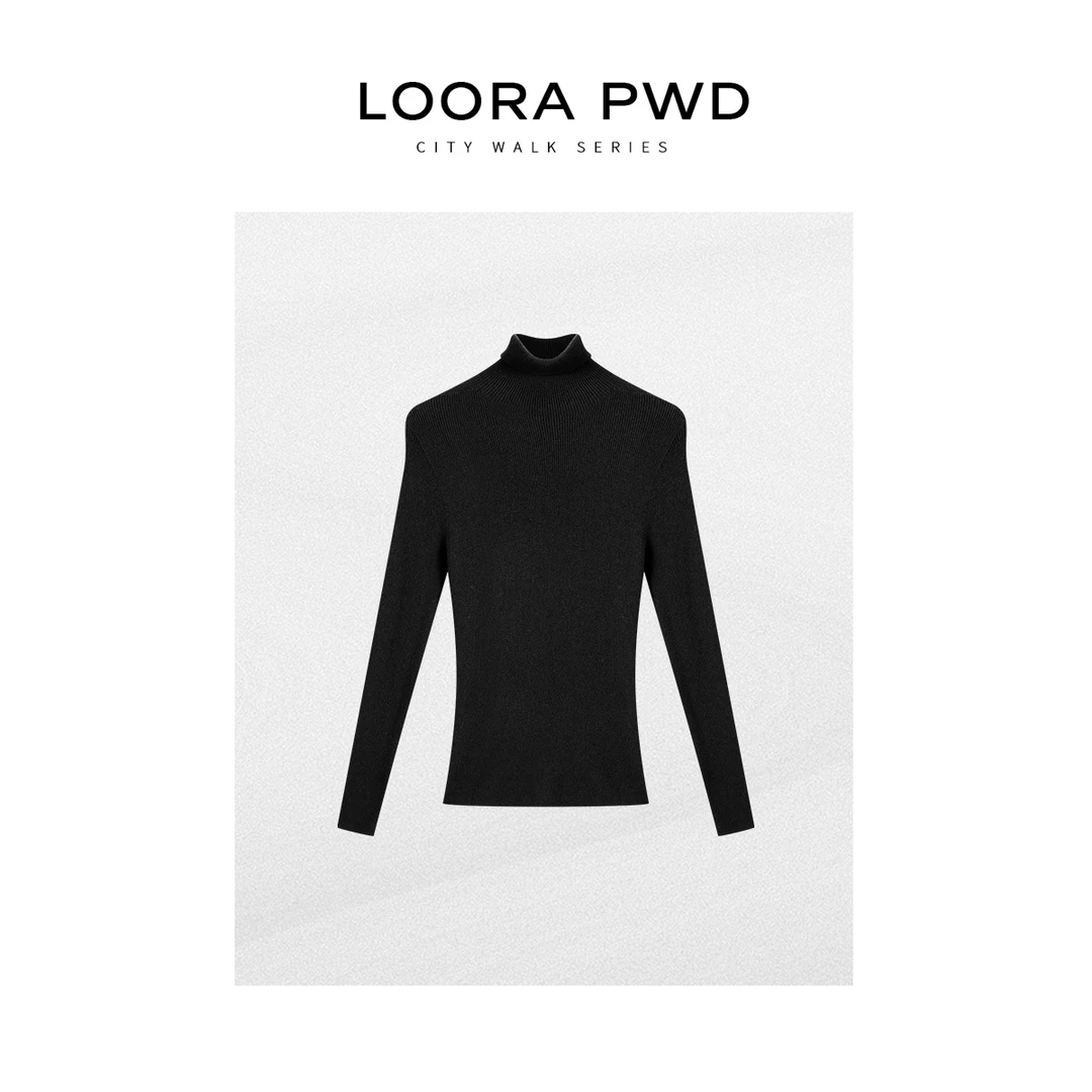 LOORAPWD/罗拉密码【鲲之梦境】100%羊毛半高领打底衫25CJCA0216N