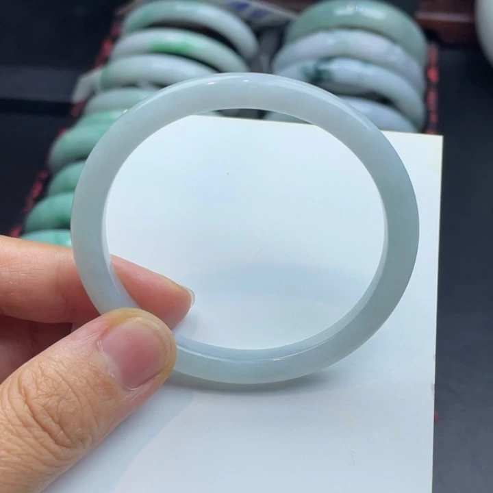 翡翠未镶嵌手镯贵妃手镯53.4圈口