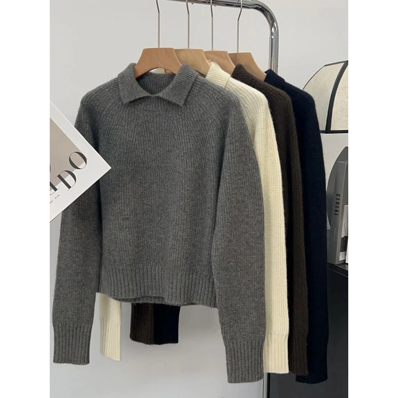 真心舒服！巨推荐！简约风休闲毛衣女秋冬季韩版洋气内搭针织衫上衣