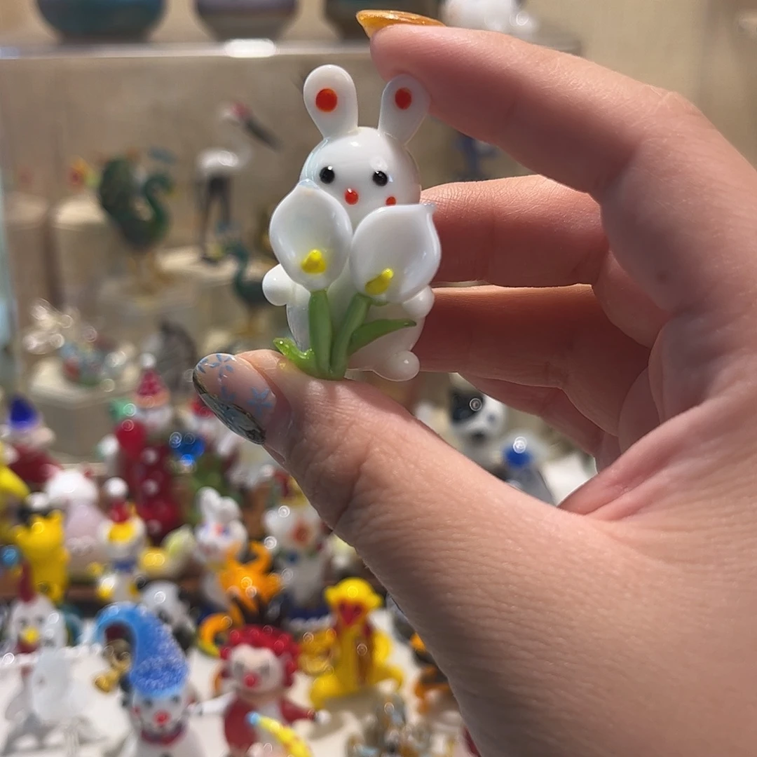 手工艺品琉璃兔子