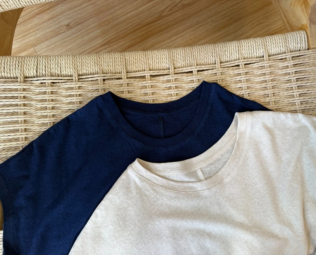 【凉快】瑞士出口针织汉麻肌理短袖T恤女2025夏季