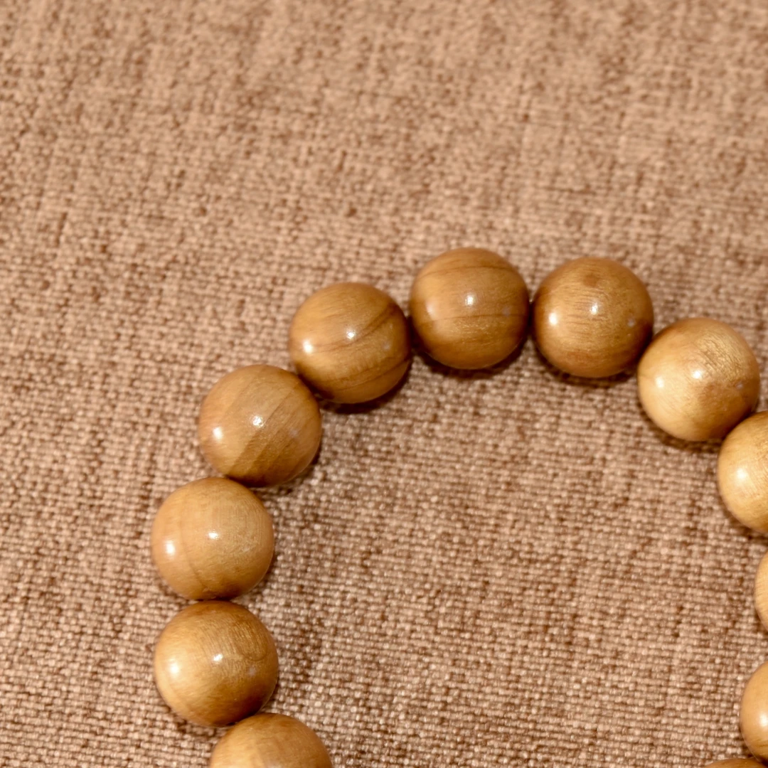 【金丝楠】圆珠 满金丝 百搭 民族风 古风 无美颜 金丝楠木 木料