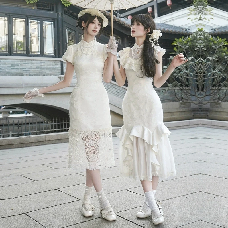 来信与诗·琼华单件｜WP原创副牌 中华风鱼尾旗袍连衣裙双子夏lo