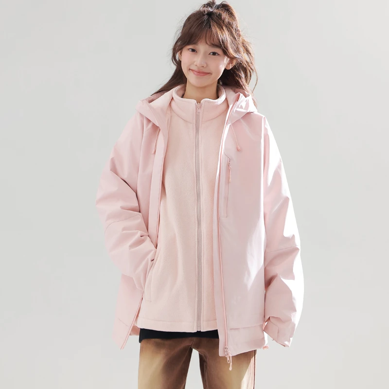 三合一冲锋衣男女同款可拆卸内胆防风防水2025秋冬户外登山外套