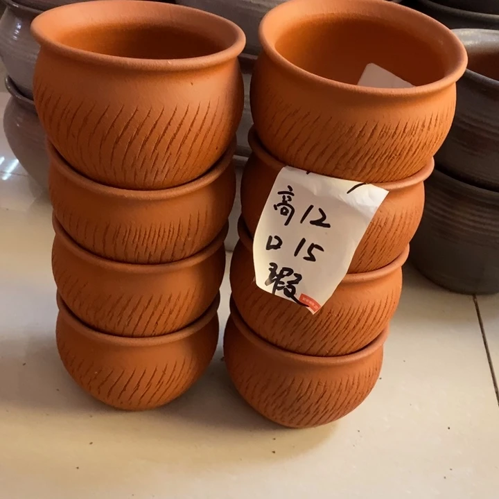 粗陶红陶绿植花盆957