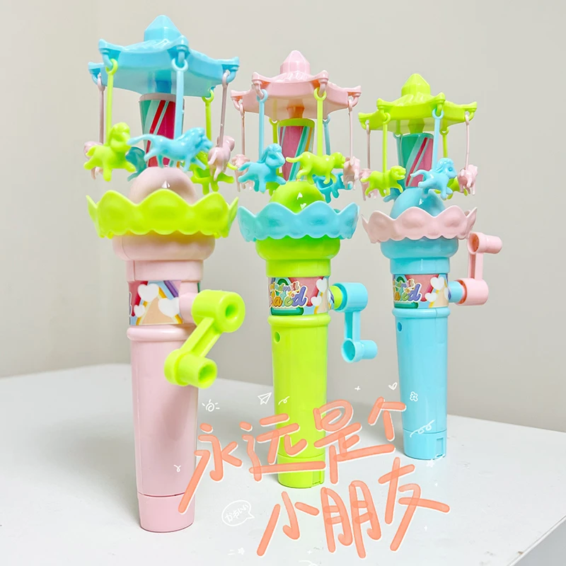 手摇旋转木马男童益智摩天轮发光小风车幼儿园毕业礼物送全班玩具
