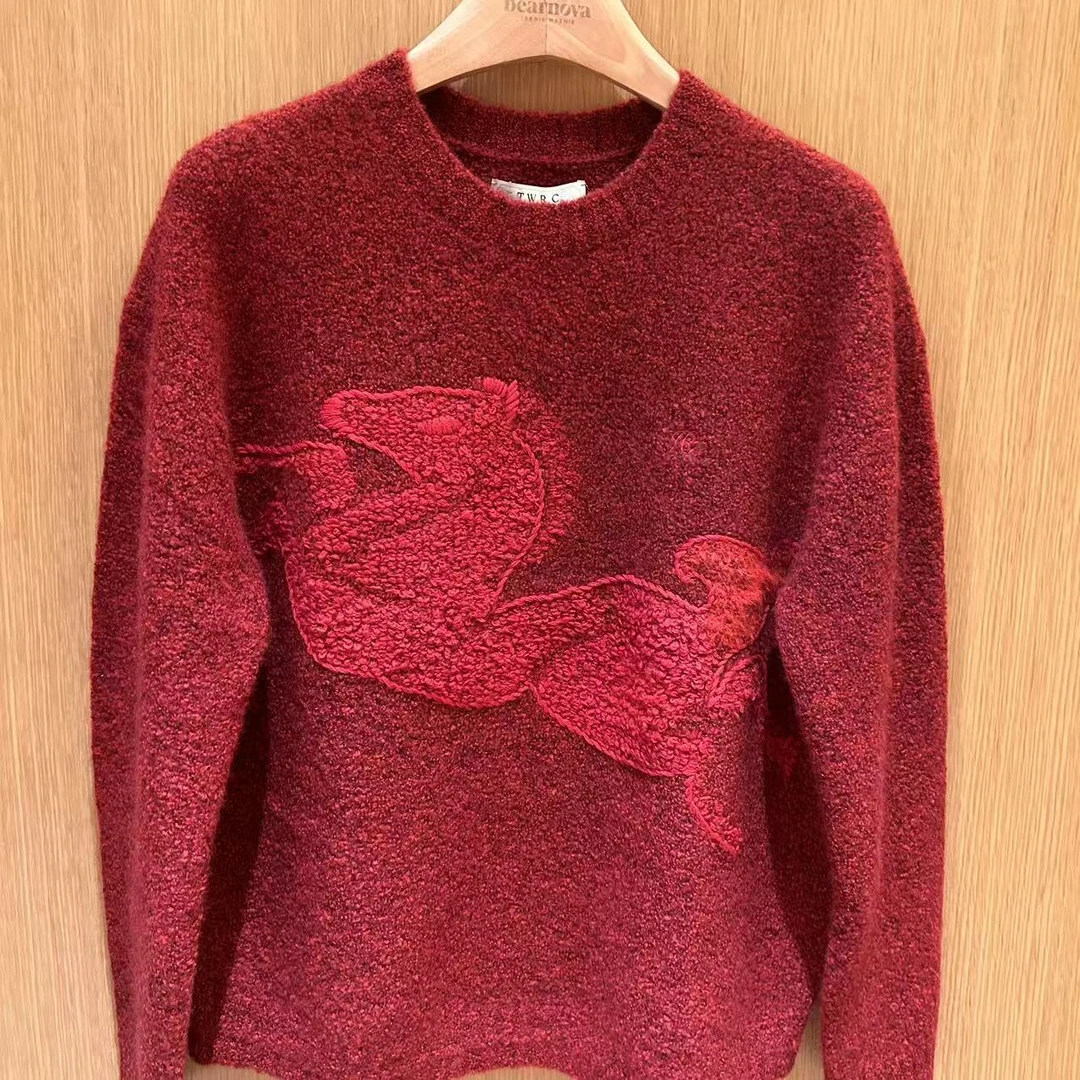 TEENIE WEENIE 26春圆领毛衣提花时尚TBKW261104D